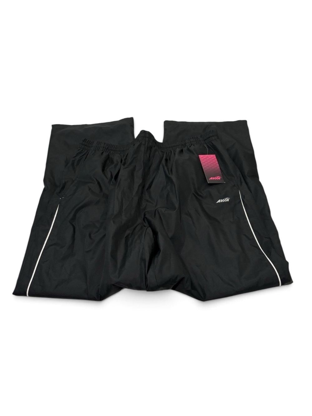 Avia Women’s 1X Black Elastic Drawstring Waist Athletic Pants